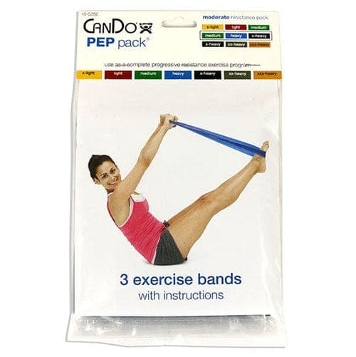 Complete Medical Exercise & Physical Therapy Fabrication Ent Cando Band PEP Packs Moderate (grn  bl  blk)