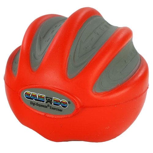 Complete Medical Exercise & Physical Therapy Fabrication Ent CanDo Digi-Squeeze Hand Exer Red  Med Size  Light Strength
