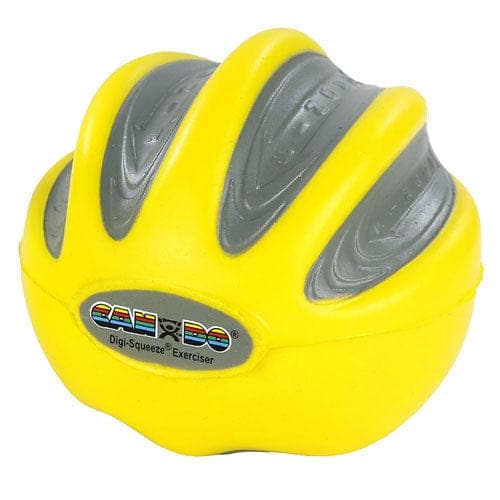 Complete Medical Exercise & Physical Therapy Fabrication Ent CanDo Digi-Squeeze Hand Exer Yellow  Med Size  X-Lt Strngth