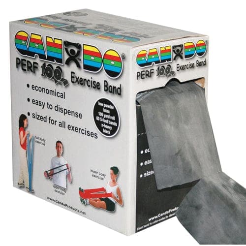 Complete Medical Exercise & Physical Therapy Fabrication Ent Cando Exercise Band Black X-Heavy 100-Yard Dispenser Box