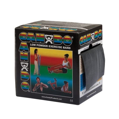 Complete Medical Exercise & Physical Therapy Fabrication Ent Cando Exercise Band Black X-Heavy 50-Yard Dispenser Box