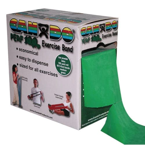 Complete Medical Exercise & Physical Therapy Fabrication Ent Cando Exercise Band Green Medium 100-Yard Dispenser Box