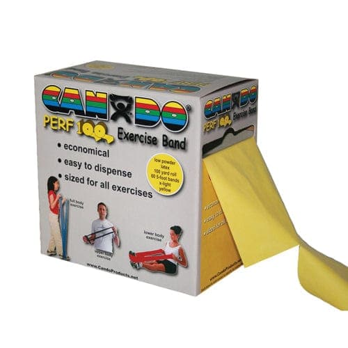 Complete Medical Exercise & Physical Therapy Fabrication Ent Cando Exercise Band Yellow X-Light 100-Yard Dispenser Box