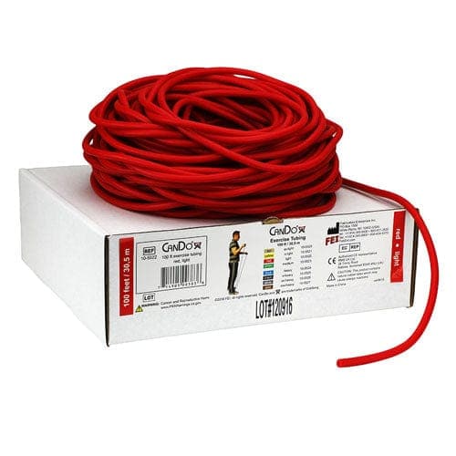 Complete Medical Exercise & Physical Therapy Fabrication Ent Cando Exercise Tubing Red- Light - 100 ft roll