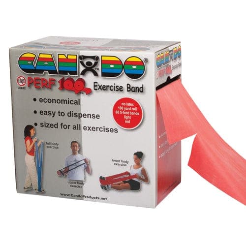 Complete Medical Exercise & Physical Therapy Fabrication Ent Cando No Latex Exercise Band Red Light 100yd Disp Box
