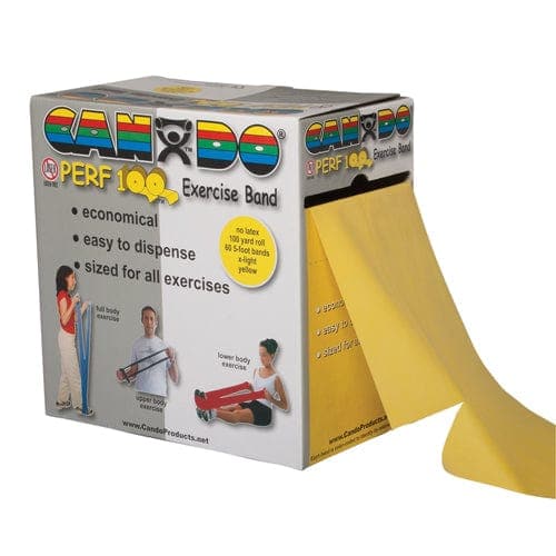 Complete Medical Exercise & Physical Therapy Fabrication Ent Cando No-Latex Exercise Band Yellow X-Light 100yd Disp Box