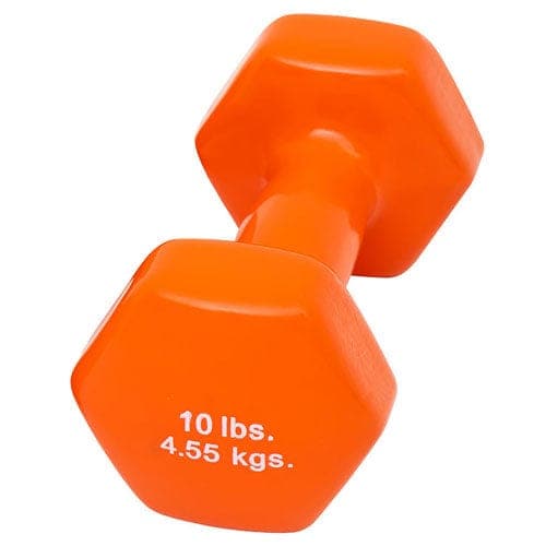 Complete Medical Exercise & Physical Therapy Fabrication Ent Dumbell Weight Color Vinyl Coated 10 Lb