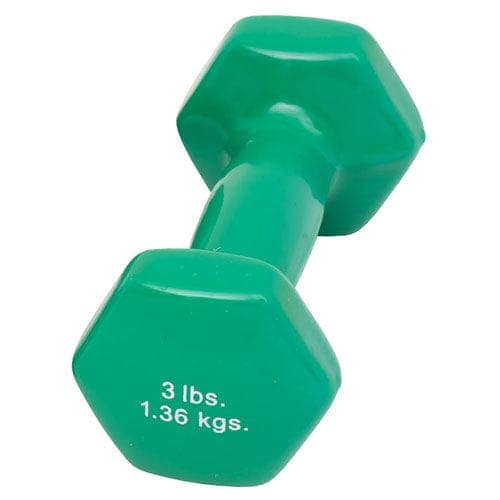 Complete Medical Exercise & Physical Therapy Fabrication Ent Dumbell Weight Color Vinyl Coated 3 Lb