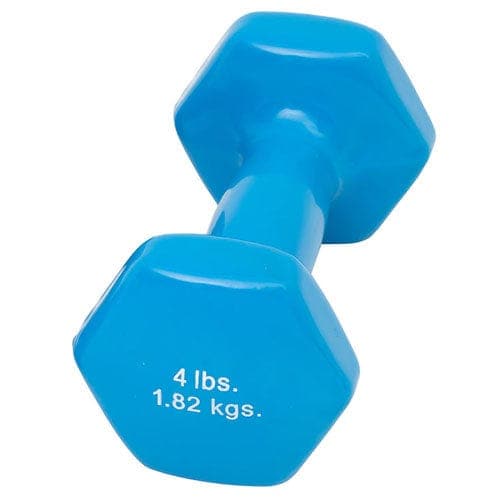 Complete Medical Exercise & Physical Therapy Fabrication Ent Dumbell Weight Color Vinyl Coated 4 Lb