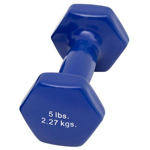 Complete Medical Exercise & Physical Therapy Fabrication Ent Dumbell Weight Color Vinyl Coated 5 Lb