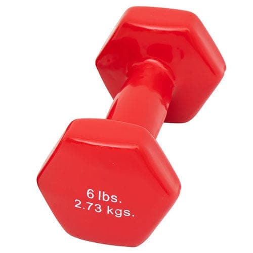 Complete Medical Exercise & Physical Therapy Fabrication Ent Dumbell Weight Color Vinyl Coated 6 Lb