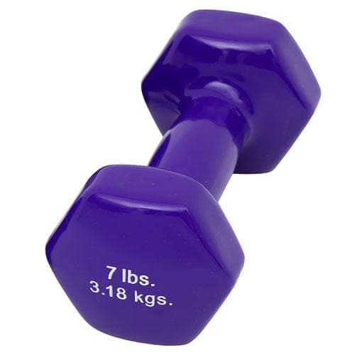 Complete Medical Exercise & Physical Therapy Fabrication Ent Dumbell Weight Color Vinyl Coated 7 Lb