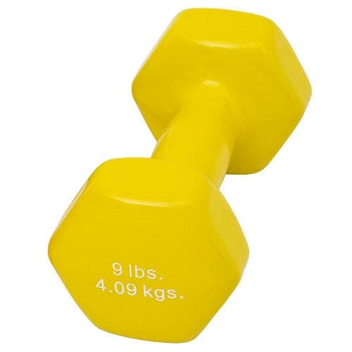 Complete Medical Exercise & Physical Therapy Fabrication Ent Dumbell Weight Color Vinyl Coated 9 Lb