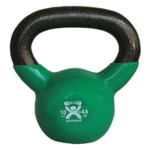 Complete Medical Exercise & Physical Therapy Fabrication Ent Kettlebell Vinyl Coated Weight Green  10lb  9  Diameter