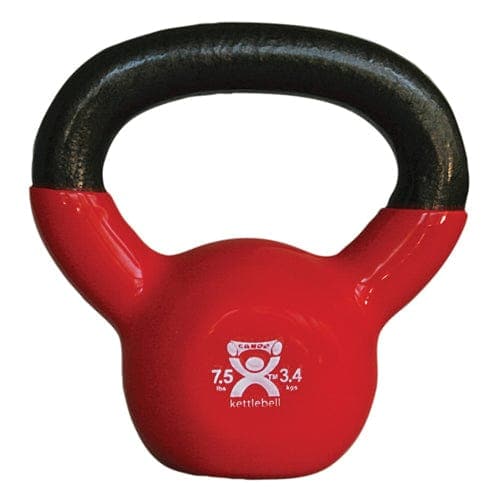 Complete Medical Exercise & Physical Therapy Fabrication Ent Kettlebell Vinyl Coated Weight Red  7.5lb  8  Diameter