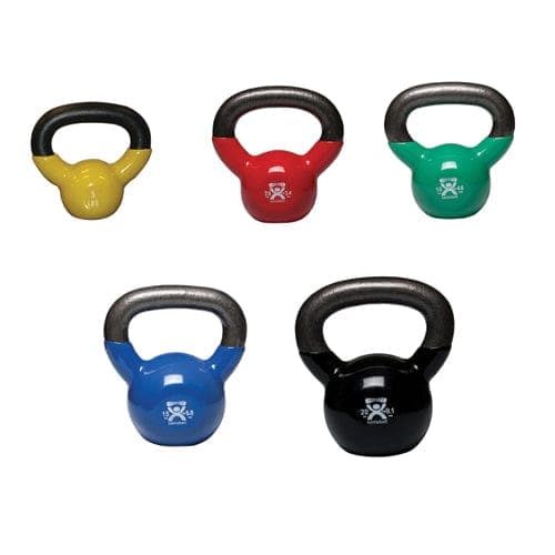 Complete Medical Exercise & Physical Therapy Fabrication Ent Kettlebell Vinyl Coated Weight Set  5  7.5  10  15  & 20lb