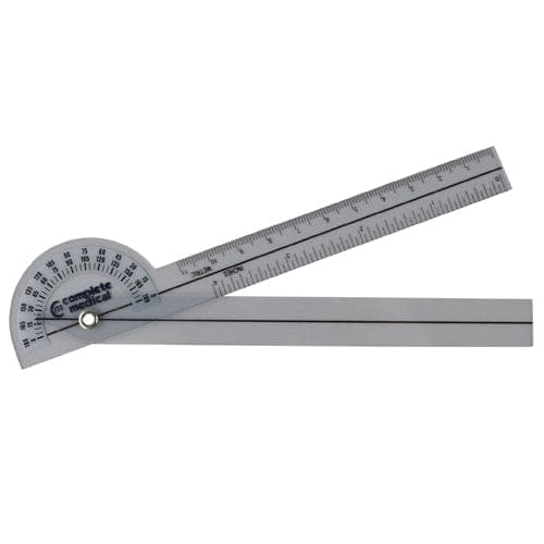 Complete Medical Physical Therapy Fabrication Ent Plastic 6-3/4  Goniometer 180 Degrees