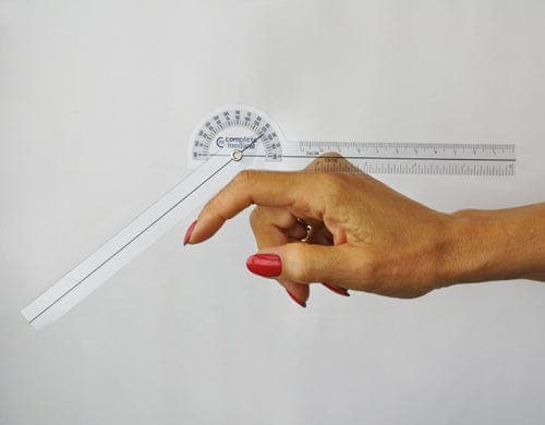 Complete Medical Physical Therapy Fabrication Ent Plastic 6-3/4  Goniometer 180 Degrees