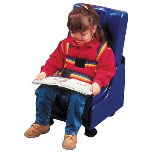 Complete Medical Pediatric Special Needs Fabrication Ent SkillbuildersÏ 2-piece Mobile Floor Seat  Large w/Wood Base