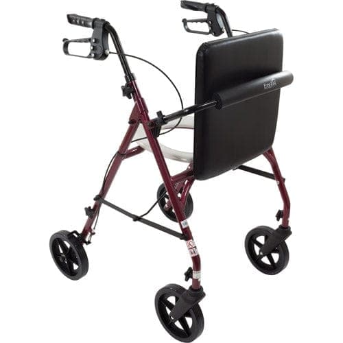 Complete Medical Mobility Products Free2Go Mobility Products Free2GoTM Rollator Burgundy Toilet Seat  Walker  Frame