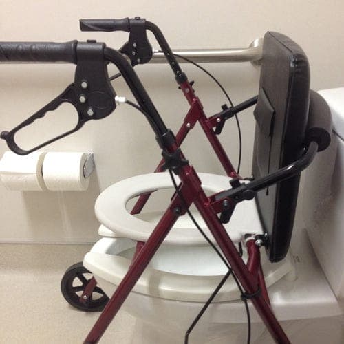 Complete Medical Mobility Products Free2Go Mobility Products Free2GoTM Rollator Burgundy Toilet Seat  Walker  Frame