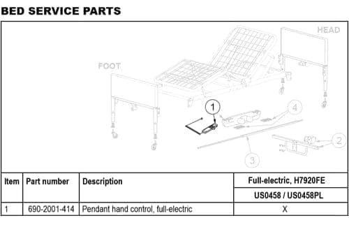 Complete Medical Beds & Accessories Graham-Field Health Pendant for Full Electric Bed (Patriot--#1801B)