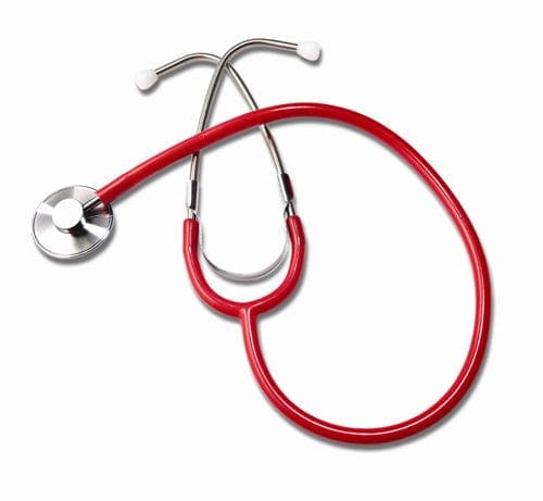 Complete Medical Stethoscopes Graham-Field Health Single Head Nurses Red Stethoscope