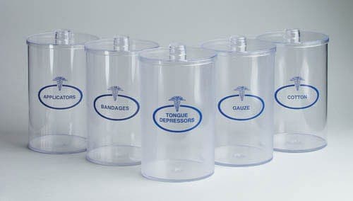 Complete Medical Physician Supplies Graham-Field Health Sundry Jars- Plastic Labeled Set/5