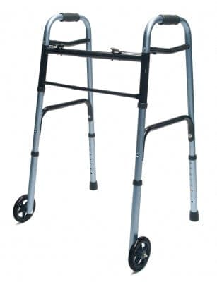 Complete Medical Mobility Products Graham-Field Health Walker  Adult w/ 5  Wheels Folding  Blue  Case of 2