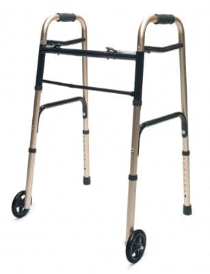 Complete Medical Mobility Products Graham-Field Health Walker  Adult w/5  Wheels Folding  Gold  Case of 2