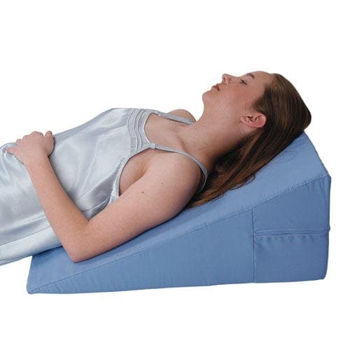 Complete Medical Back & Neck Therapy Hermell Products Bed Wedge 1/4  to 4 x24 x24  For Acid Reflux etc. Blue