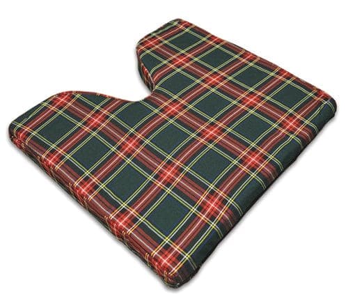 Complete Medical Wheelchairs & Accessories Hermell Products Coccyx Wheelchair Cushion Foam  Plaid  16  x 18  x 2