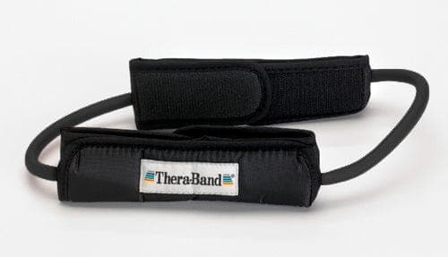 Complete Medical Exercise & Physical Therapy Hygenic Corporation Theraband Prof Resist Tubing Loop w/Padded Cuffs Black