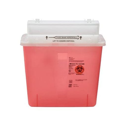 Complete Medical Physician Supplies Kendall Sharps IN-ROOM Container  5 Qt Each