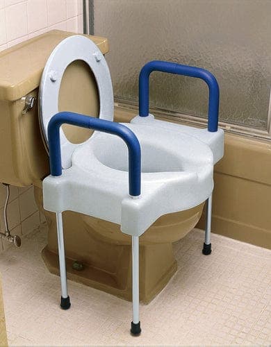 Complete Medical Bath Care Maddak Tall-Ette Elevated  Toilet w/Legs X-Wide  400 lb. Alum