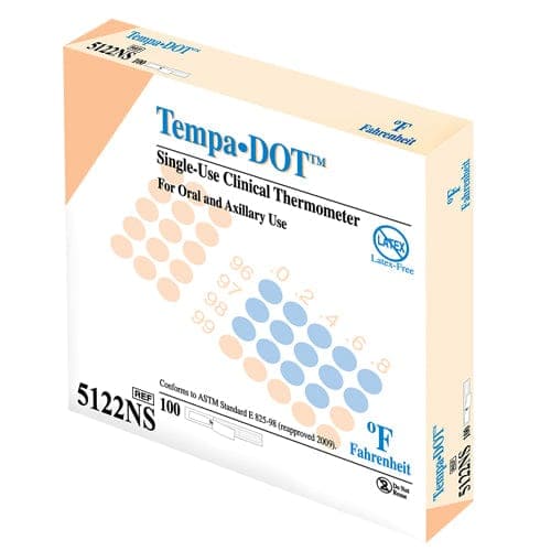 Complete Medical Physician Supplies Medical Indicators Tempa-Dot Disposable Thermometer Non-Sterile Bx/100