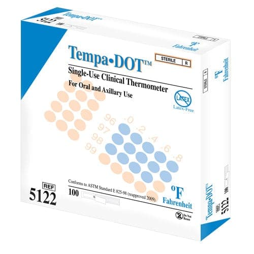 Complete Medical Physician Supplies Medical Indicators Tempa-Dot Disposable Thermometer- Sterile Bx/100