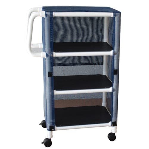 Complete Medical Physician Supplies MJM International Corp PVC Supply Cart w/ Ergonomic Handles- wt cap: 75lbs./Shelf