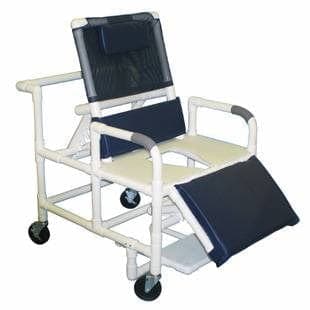 Complete Medical Commodes MJM International Corp Shower Chair  Bariatric  PVC Reclining  w/ELR