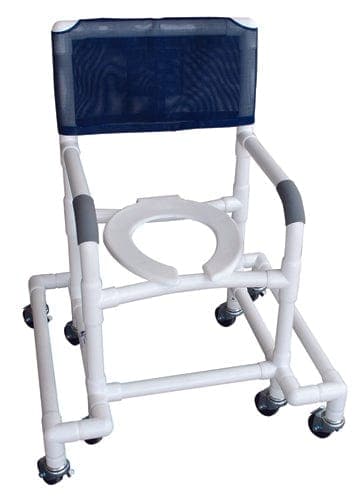 Complete Medical Commodes MJM International Corp Shower Chair PVC w/Outrigger & Swivel Movement