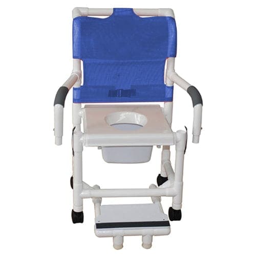 Complete Medical Commodes MJM International Corp Shower Chair  w/Vacuum Seat & Sliding Footrest