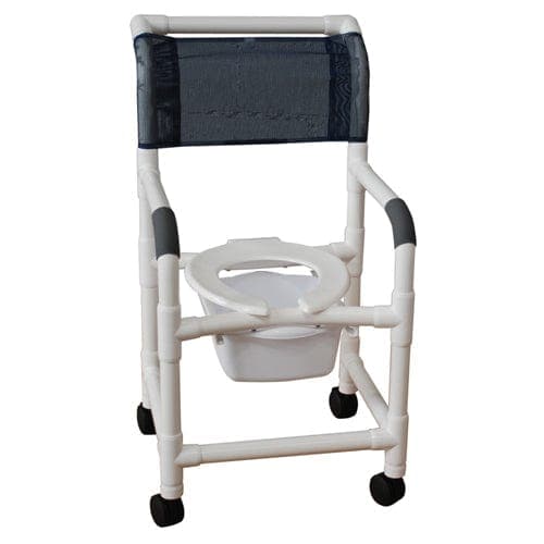 Complete Medical Commodes MJM International Corp Shower Chair With Square Pail PVC