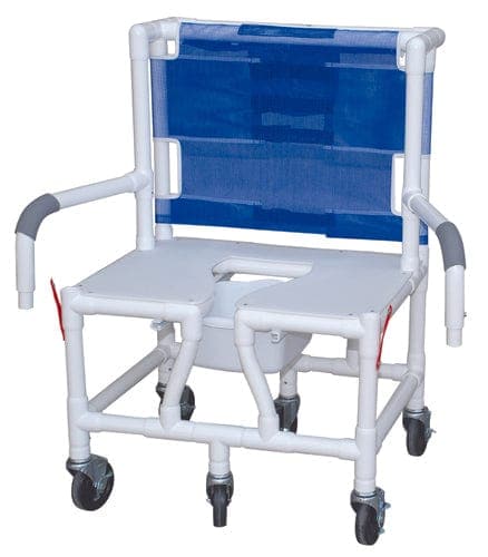 Complete Medical Commodes MJM International Corp Shower/Commode Chair Baria PVC w/ Seat & Dual Drop-Arms