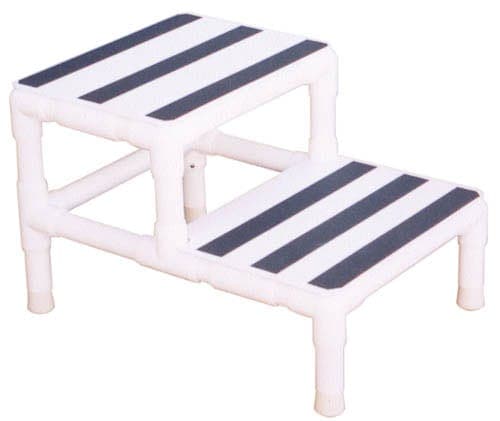 Complete Medical Aids to Daily Living MJM International Corp Step Stool  MRI  Two Steps PVC 16 W x 25 D x 16 H