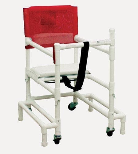 Complete Medical Mobility Products MJM International Corp Walker PVC w/Ht Adj Arms & Seat-Standard w/Outriggers