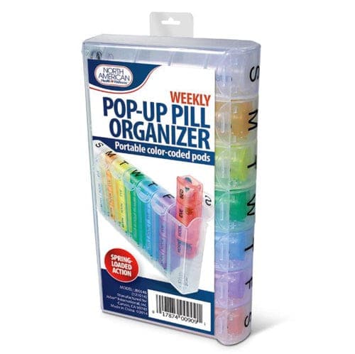 Complete Medical Aids to Daily Living North American Pill Organizer Pop-Up Weekly