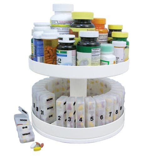 Complete Medical Aids to Daily Living North American Revolving Medicine Center w/31Daily Pill Compartments