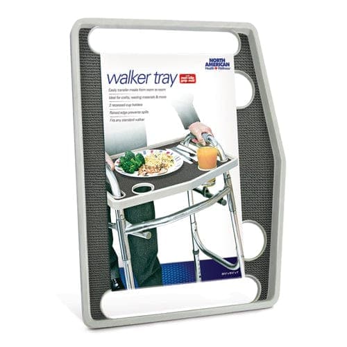 Complete Medical Mobility Products North American Walker Tray w/ Grip Mat  Gray - Gray