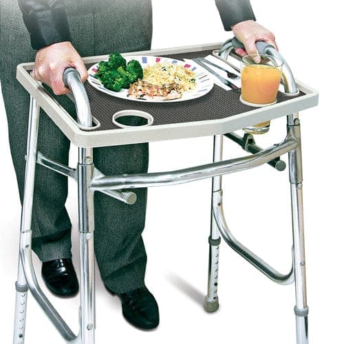 Complete Medical Mobility Products North American Walker Tray w/ Grip Mat  Gray - Gray