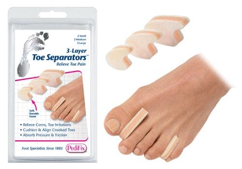 Complete Medical Foot Care Pedifix 3-Layer Toe Separators Pk/6 2-Sm  2-Md  2-Lg